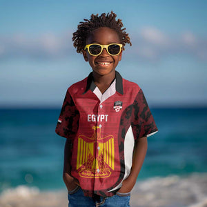 Custom Egypt Football Kid Hawaiian Shirt 2026 Go Pharaohs Ancient Egyptian Pattern LT14