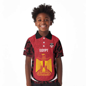 Custom Egypt Football Kid Polo Shirt 2026 Go Pharaohs Ancient Egyptian Pattern LT14