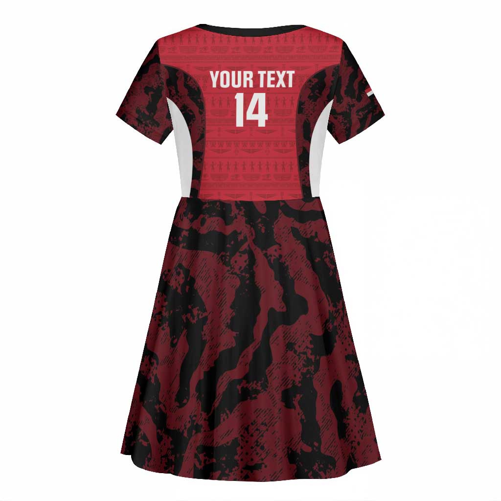 Custom Egypt Football Kid Short Sleeve Dress 2026 Go Pharaohs Ancient Egyptian Pattern LT14