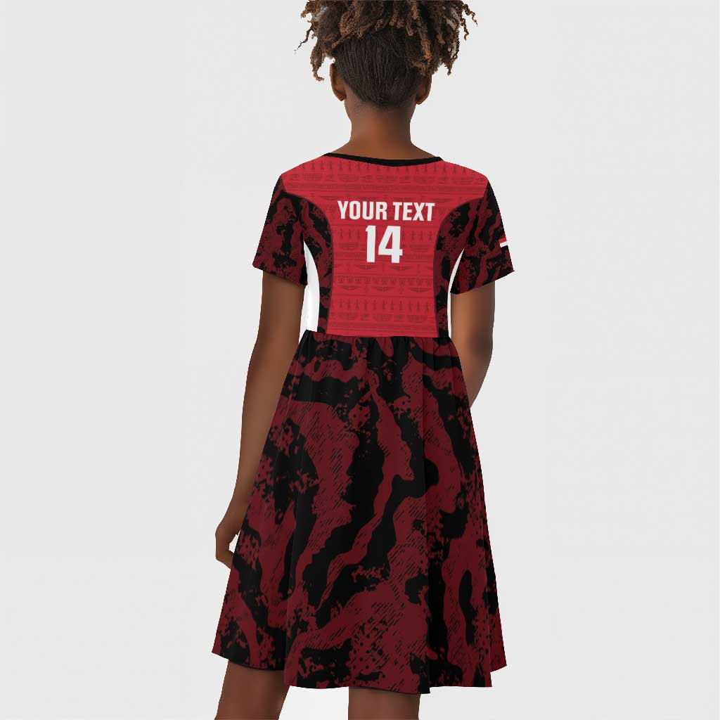 Custom Egypt Football Kid Short Sleeve Dress 2026 Go Pharaohs Ancient Egyptian Pattern LT14