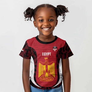 Custom Egypt Football Kid T shirt 2026 Go Pharaohs Ancient Egyptian Pattern LT14