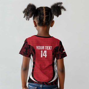 Custom Egypt Football Kid T shirt 2026 Go Pharaohs Ancient Egyptian Pattern LT14