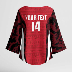Custom Egypt Football Kimono Sleeve Blouse 2026 Go Pharaohs Ancient Egyptian Pattern - African Pride