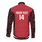 Custom Egypt Football Long Sleeve Button Shirt 2026 Go Pharaohs Ancient Egyptian Pattern - African Pride