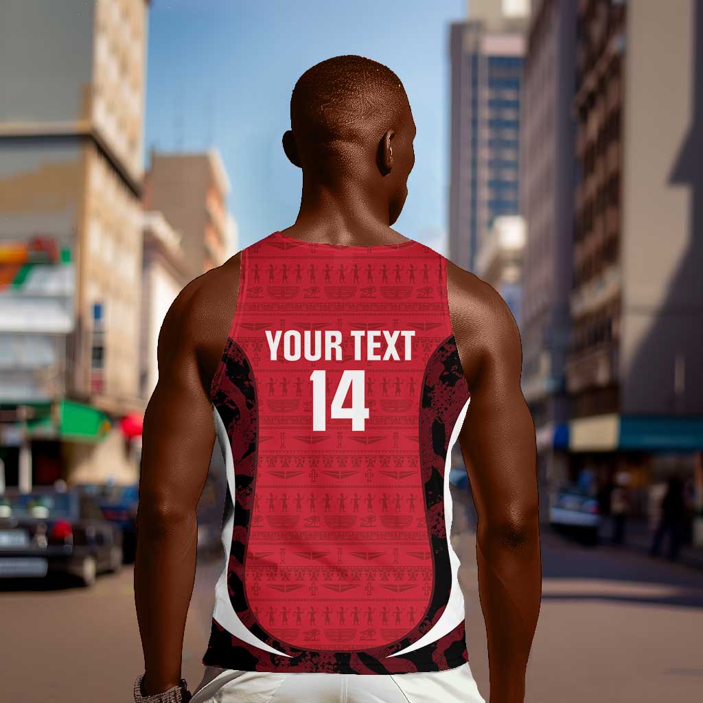 Custom Egypt Football Men Tank Top 2026 Go Pharaohs Ancient Egyptian Pattern - African Pride