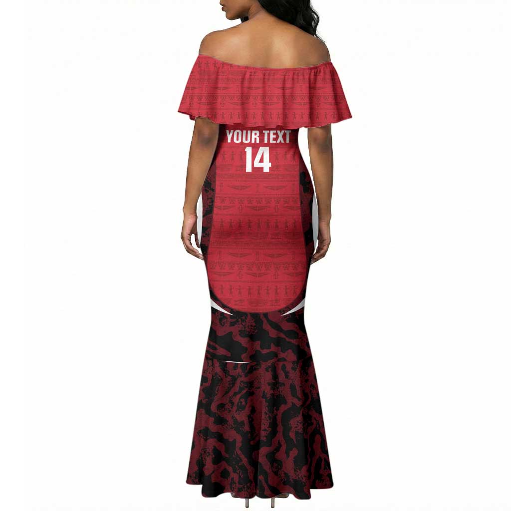 Custom Egypt Football Mermaid Dress 2026 Go Pharaohs Ancient Egyptian Pattern LT14