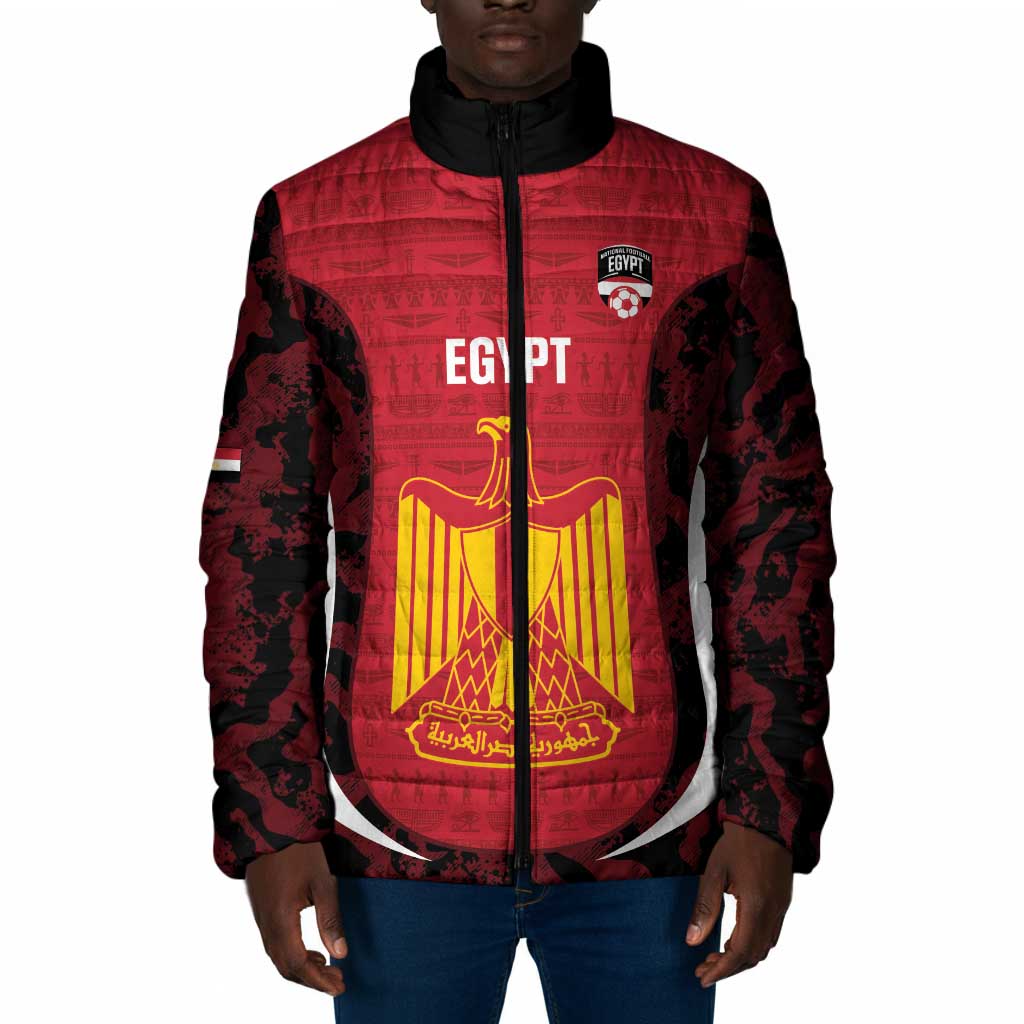 Custom Egypt Football Padded Jacket 2026 Go Pharaohs Ancient Egyptian Pattern - African Pride