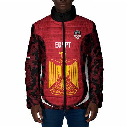 Custom Egypt Football Padded Jacket 2026 Go Pharaohs Ancient Egyptian Pattern - African Pride