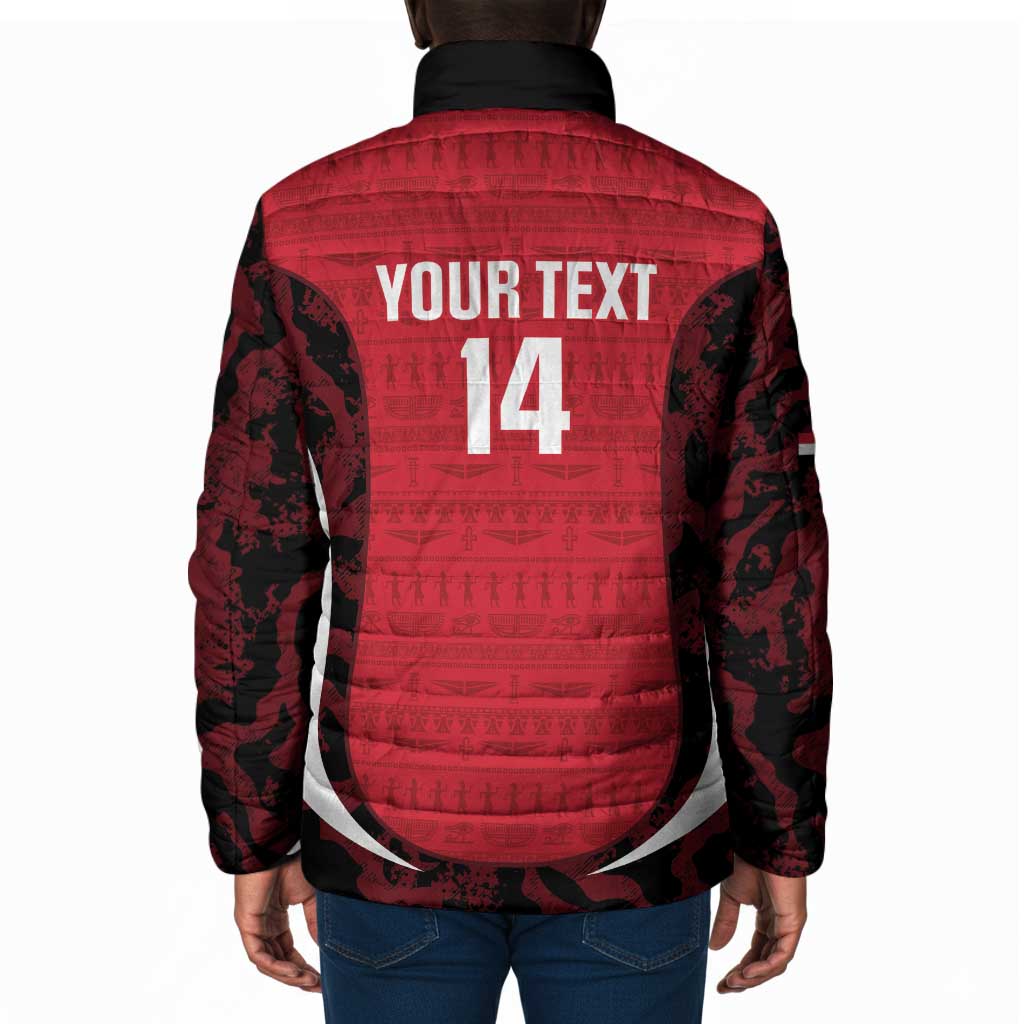Custom Egypt Football Padded Jacket 2026 Go Pharaohs Ancient Egyptian Pattern - African Pride