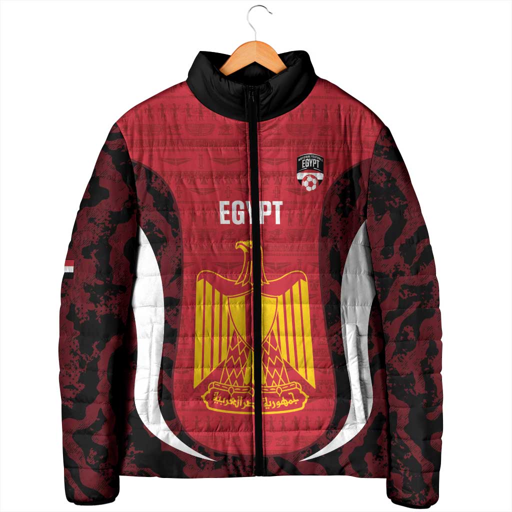 Custom Egypt Football Padded Jacket 2026 Go Pharaohs Ancient Egyptian Pattern - African Pride