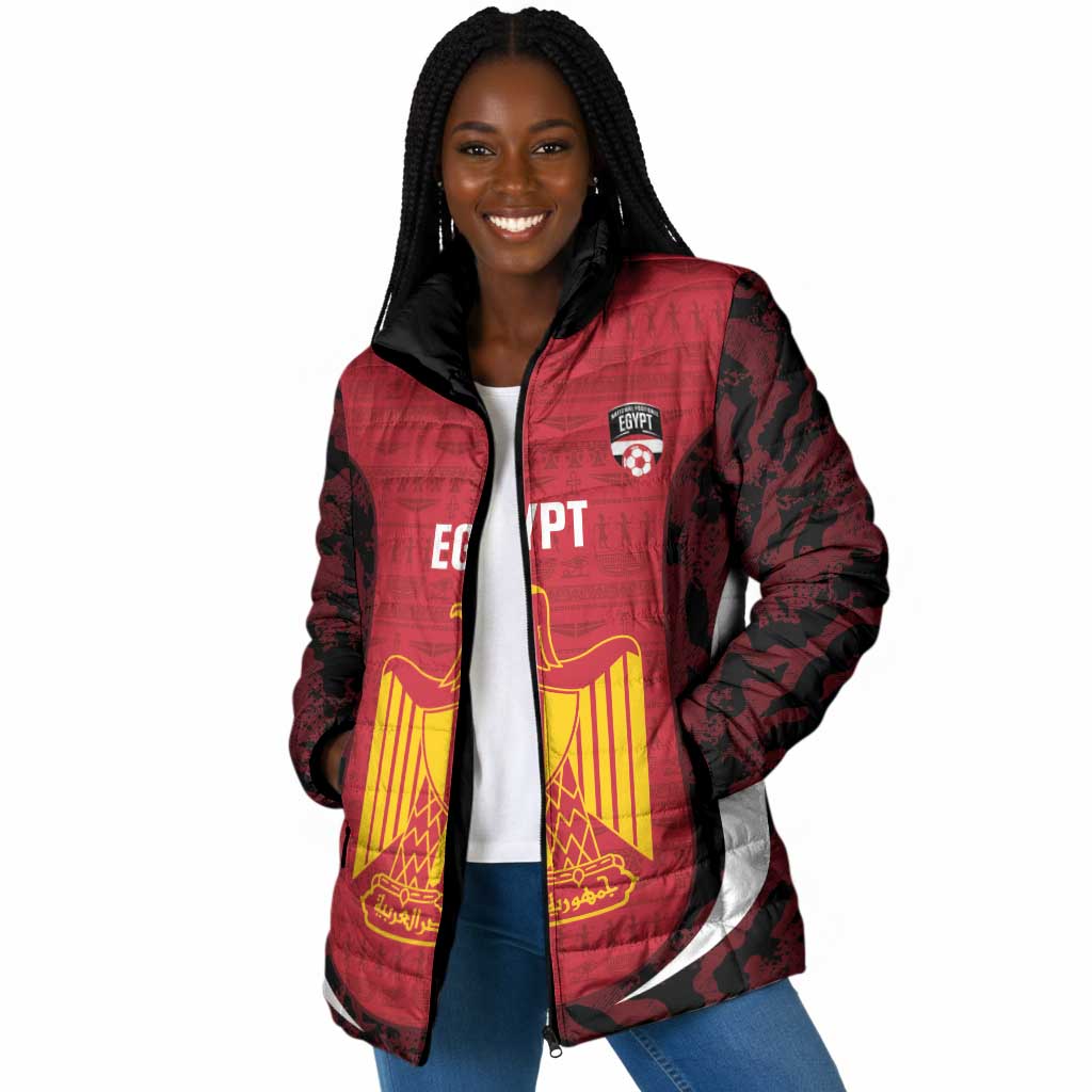 Custom Egypt Football Padded Jacket 2026 Go Pharaohs Ancient Egyptian Pattern - African Pride