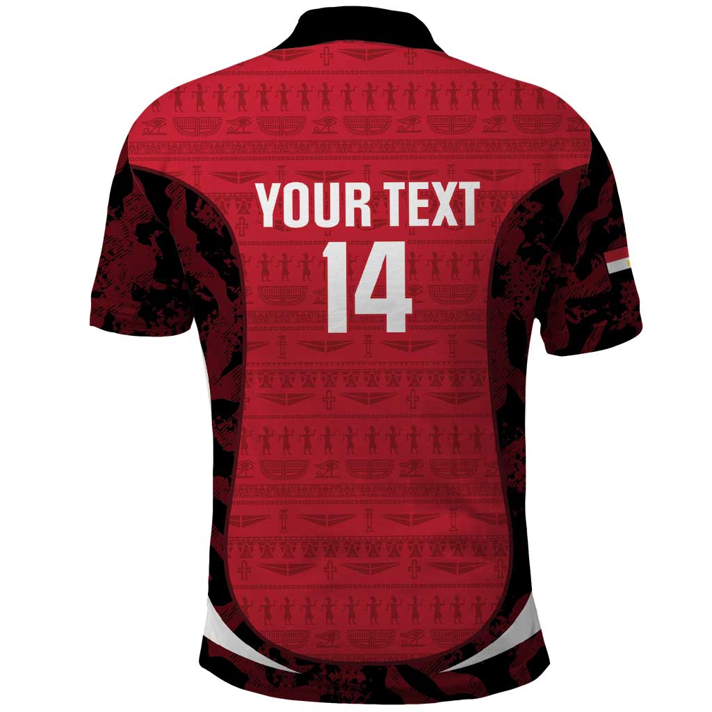 Custom Egypt Football Polo Shirt 2026 Go Pharaohs Ancient Egyptian Pattern LT14