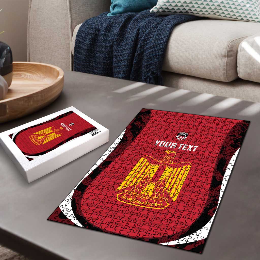 Custom Egypt Football Puzzle 2026 Go Pharaohs Ancient Egyptian Pattern - African Pride