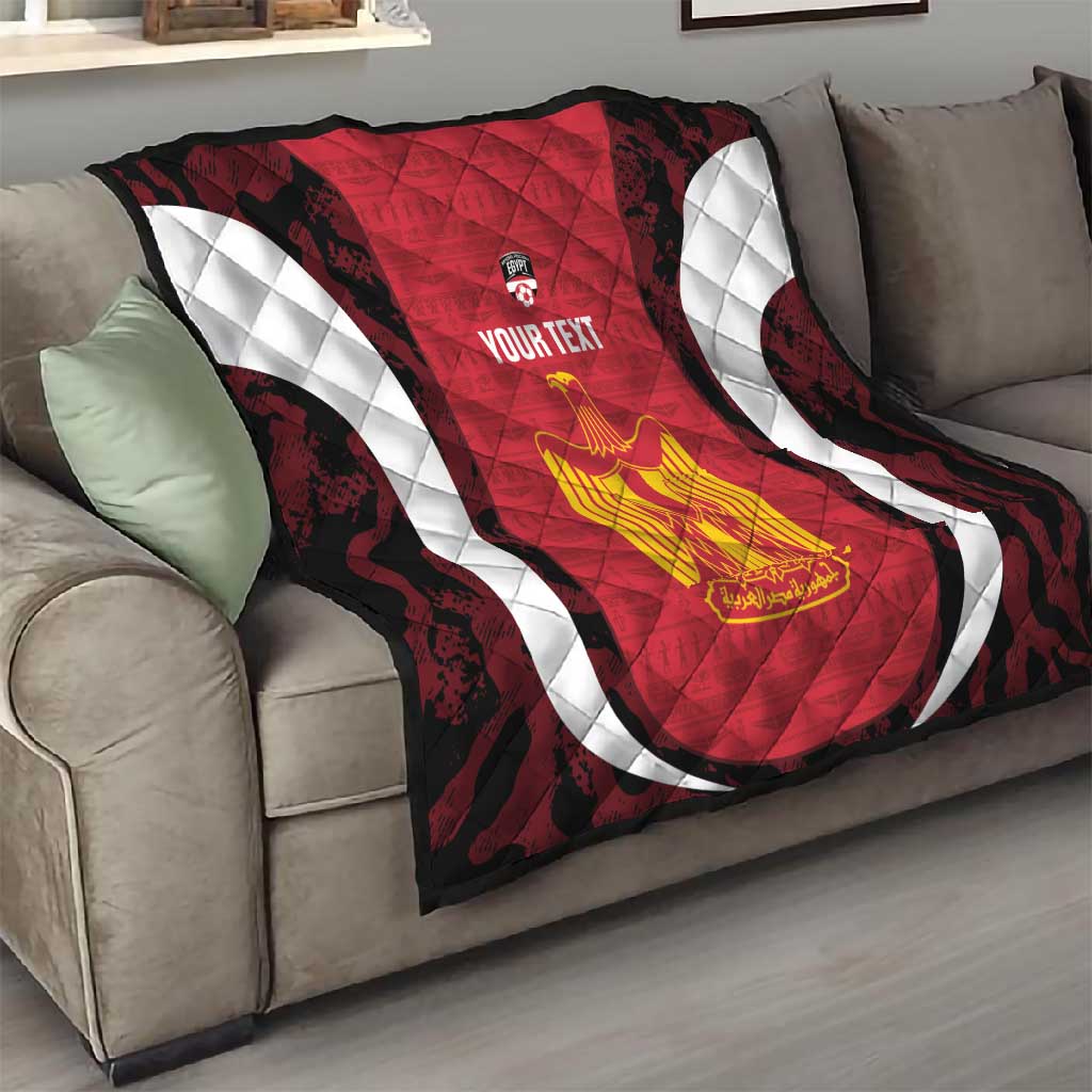 Custom Egypt Football Quilt 2026 Go Pharaohs Ancient Egyptian Pattern - African Pride