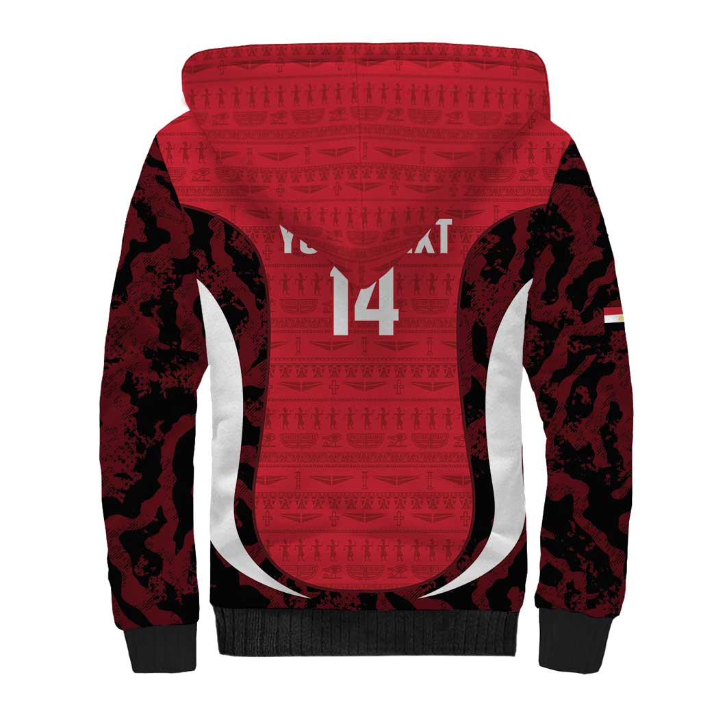 Custom Egypt Football Sherpa Hoodie 2026 Go Pharaohs Ancient Egyptian Pattern - African Pride