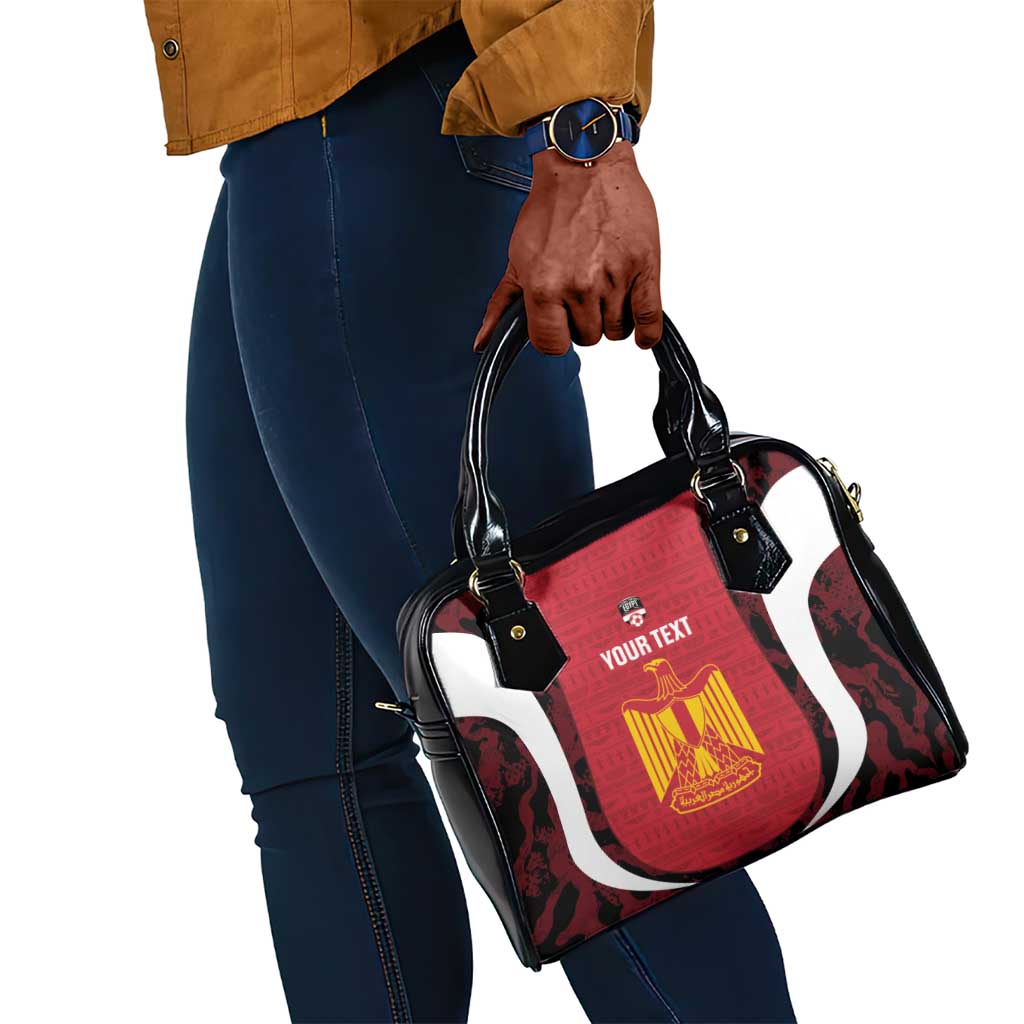 Custom Egypt Football Shoulder Handbag 2026 Go Pharaohs Ancient Egyptian Pattern - African Pride