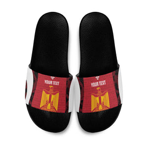 Custom Egypt Football Slide Sandals 2026 Go Pharaohs Ancient Egyptian Pattern - African Pride