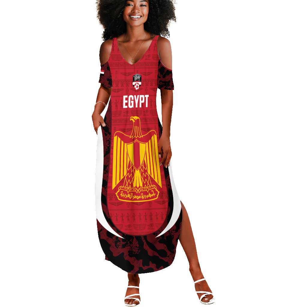 Custom Egypt Football Summer Maxi Dress 2026 Go Pharaohs Ancient Egyptian Pattern LT14
