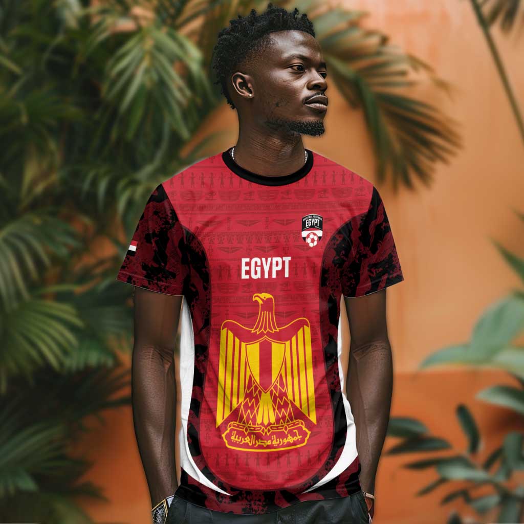 Custom Egypt Football T shirt 2026 Go Pharaohs Ancient Egyptian Pattern LT14