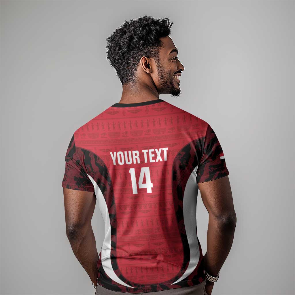 Custom Egypt Football T shirt 2026 Go Pharaohs Ancient Egyptian Pattern LT14