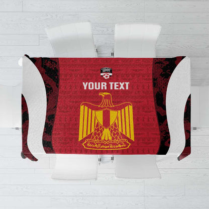 Custom Egypt Football Tablecloth 2026 Go Pharaohs Ancient Egyptian Pattern - African Pride
