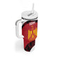 Custom Egypt Football Tumbler With Handle 2026 Go Pharaohs Ancient Egyptian Pattern - African Pride