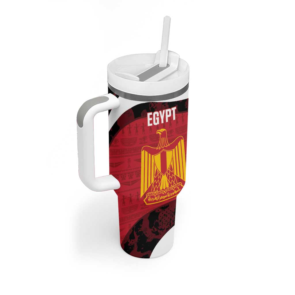 Custom Egypt Football Tumbler With Handle 2026 Go Pharaohs Ancient Egyptian Pattern - African Pride