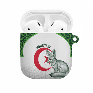 Custom Algeria Football AirPods Case 2026 Go Greens Fennec With Islamic Pattern - African Pride