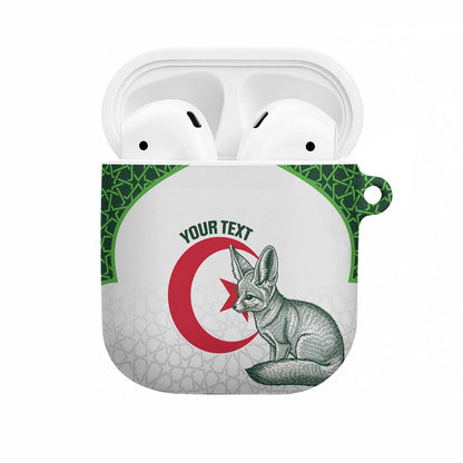 Custom Algeria Football AirPods Case 2026 Go Greens Fennec With Islamic Pattern - African Pride