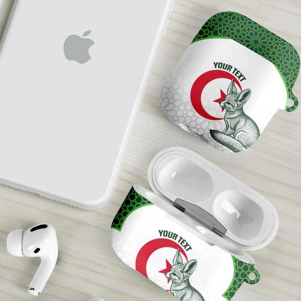 Custom Algeria Football AirPods Case 2026 Go Greens Fennec With Islamic Pattern - African Pride