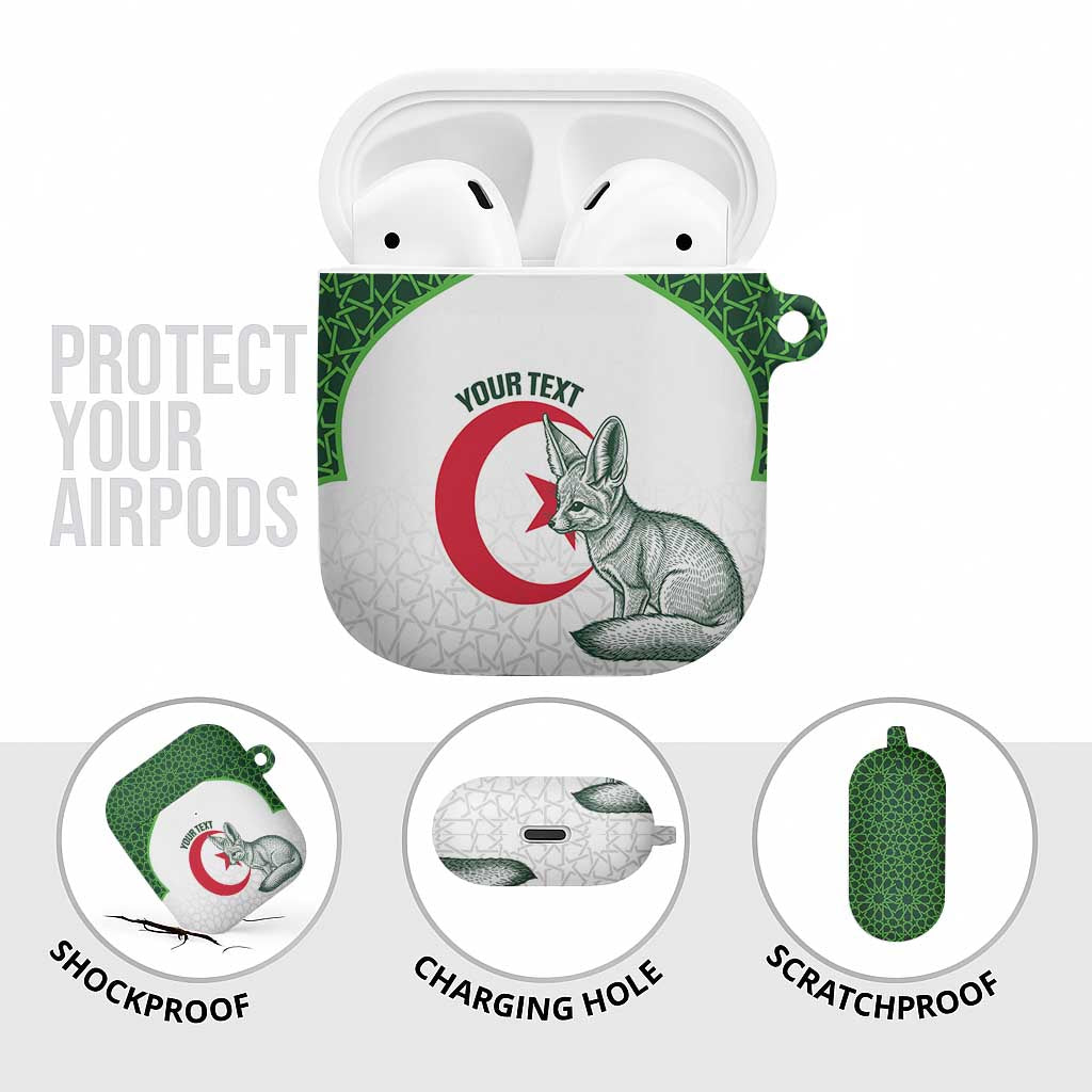 Custom Algeria Football AirPods Case 2026 Go Greens Fennec With Islamic Pattern - African Pride