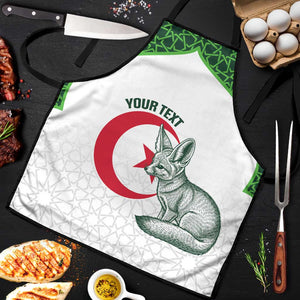 Custom Algeria Football Apron 2026 Go Greens Fennec With Islamic Pattern - African Pride