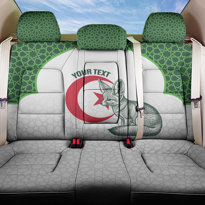 Custom Algeria Football Back Car Seat Cover 2026 Go Greens Fennec With Islamic Pattern - African Pride