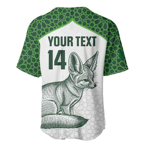 Custom Algeria Football Baseball Jersey 2026 Go Greens Fennec With Islamic Pattern LT14