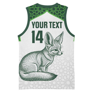 Custom Algeria Football Basketball Jersey 2026 Go Greens Fennec With Islamic Pattern - African Pride