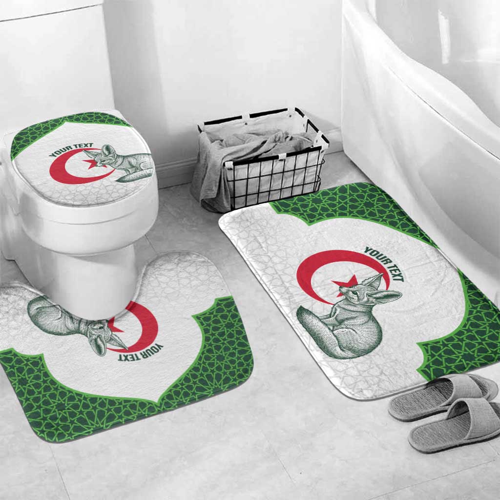 Custom Algeria Football Bathroom Set 2026 Go Greens Fennec With Islamic Pattern - African Pride