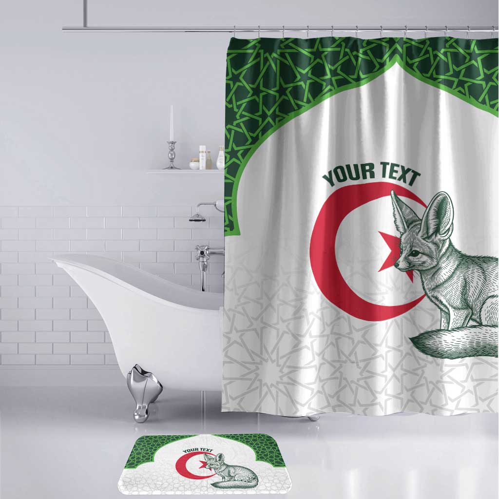 Custom Algeria Football Bathroom Set 2026 Go Greens Fennec With Islamic Pattern - African Pride