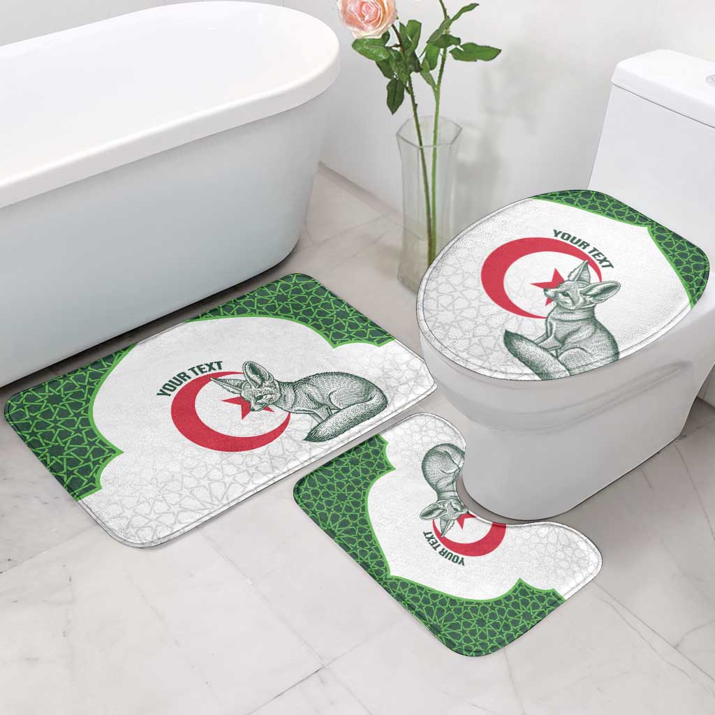 Custom Algeria Football Bathroom Set 2026 Go Greens Fennec With Islamic Pattern - African Pride
