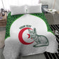 Custom Algeria Football Bedding Set 2026 Go Greens Fennec With Islamic Pattern - African Pride