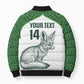 Custom Algeria Football Bomber Puffer Jacket 2026 Go Greens Fennec With Islamic Pattern - African Pride