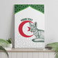 Custom Algeria Football Canvas Wall Art 2026 Go Greens Fennec With Islamic Pattern - African Pride