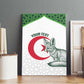 Custom Algeria Football Canvas Wall Art 2026 Go Greens Fennec With Islamic Pattern - African Pride
