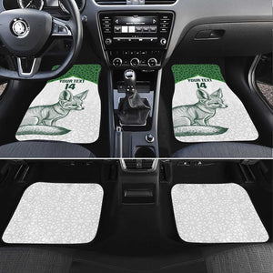 Custom Algeria Football Car Mats 2026 Go Greens Fennec With Islamic Pattern - African Pride