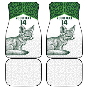 Custom Algeria Football Car Mats 2026 Go Greens Fennec With Islamic Pattern - African Pride