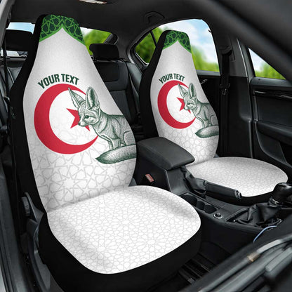 Custom Algeria Football Car Seat Cover 2026 Go Greens Fennec With Islamic Pattern - African Pride