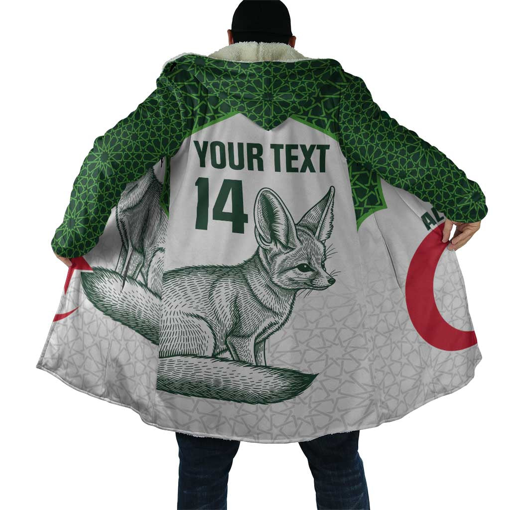 Custom Algeria Football Cloak 2026 Go Greens Fennec With Islamic Pattern - African Pride
