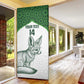 Custom Algeria Football Door Cover 2026 Go Greens Fennec With Islamic Pattern - African Pride