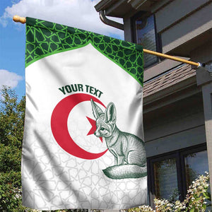 Custom Algeria Football Garden Flag 2026 Go Greens Fennec With Islamic Pattern - African Pride