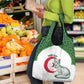 Custom Algeria Football Grocery Bag 2026 Go Greens Fennec With Islamic Pattern - African Pride