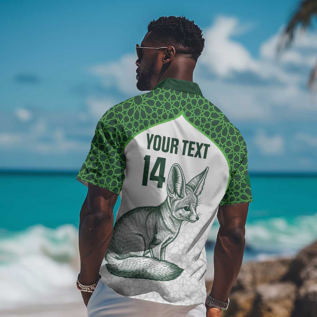 Custom Algeria Football Hawaiian Shirt 2026 Go Greens Fennec With Islamic Pattern LT14